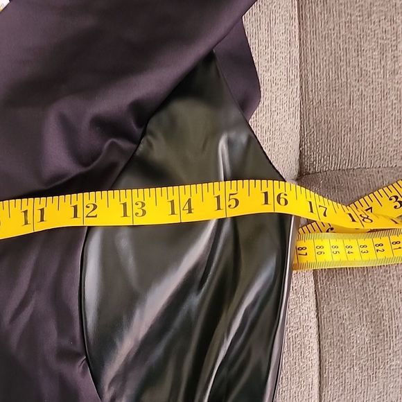 Sami & Jo faux leather batwing midi black dress NWT size M - Picture 12 of 14